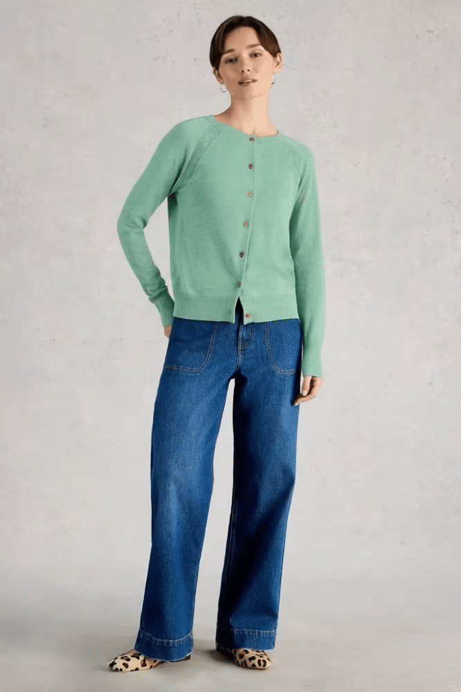 White Stuff Lulu Cardi Mid Teal - La Vie en Rose Damesmode