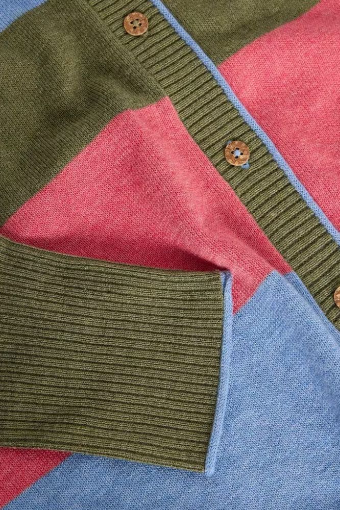 White Stuff Lulu Stripe Cardi Green Multi - La Vie en Rose Damesmode