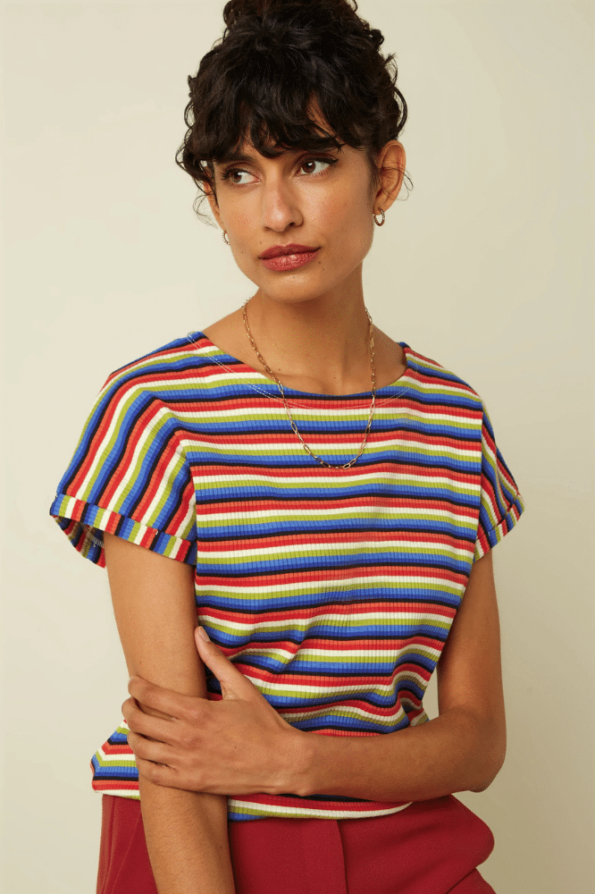 King Louie Aria Top Samui Stripe Bluing