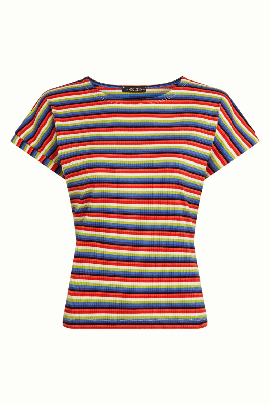 King Louie Aria Top Samui Stripe Bluing - Afbeelding 3