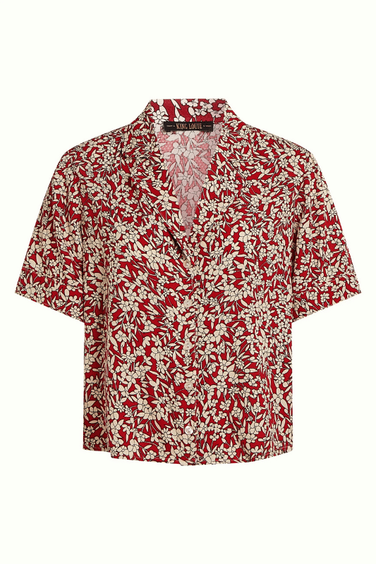 King Louie Elsie Blouse Paradis Chili Red - Afbeelding 4
