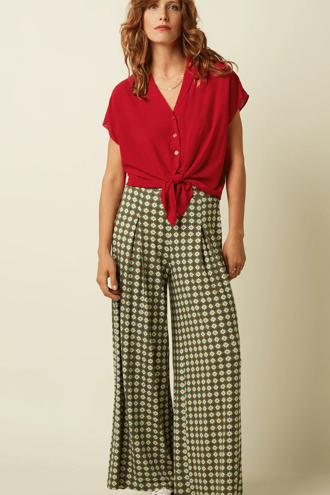 King Louie Keeva Blouse Tortoise Chili Red - Afbeelding 2