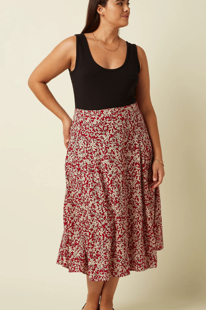 King Louie Laia Skirt Paradise Chili Red