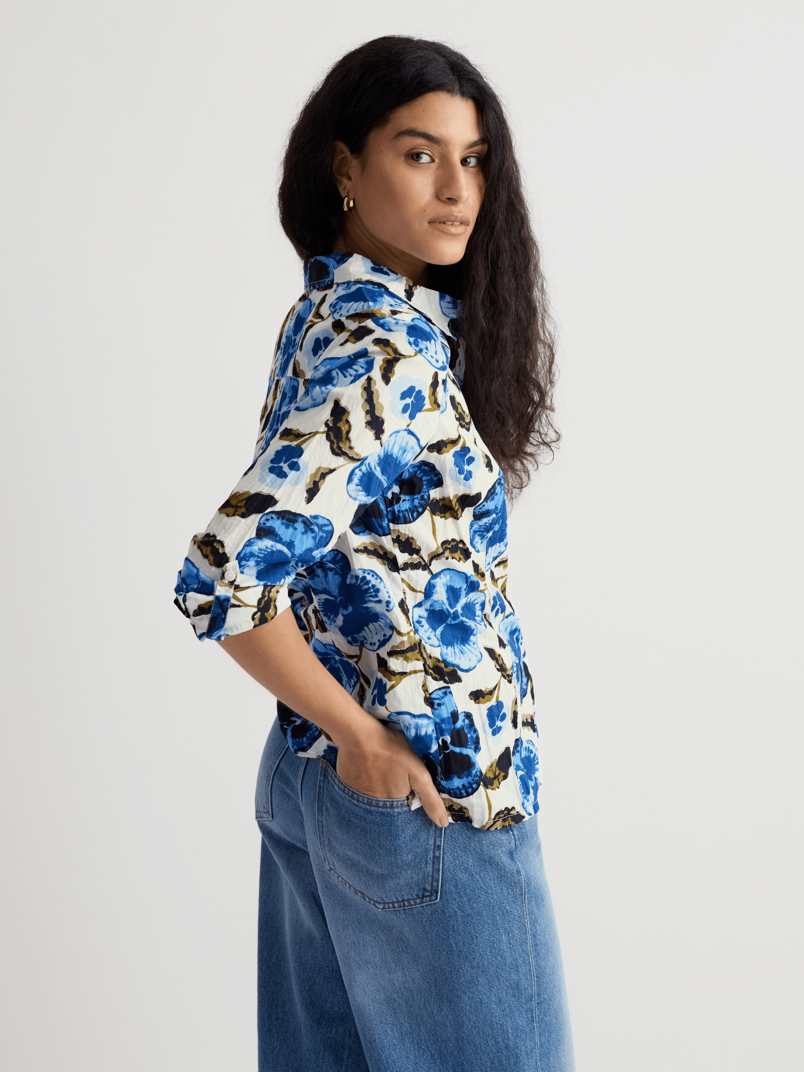 Seasalt Cornwall Larissa Shirt Spring Pansy Chalk - Afbeelding 8