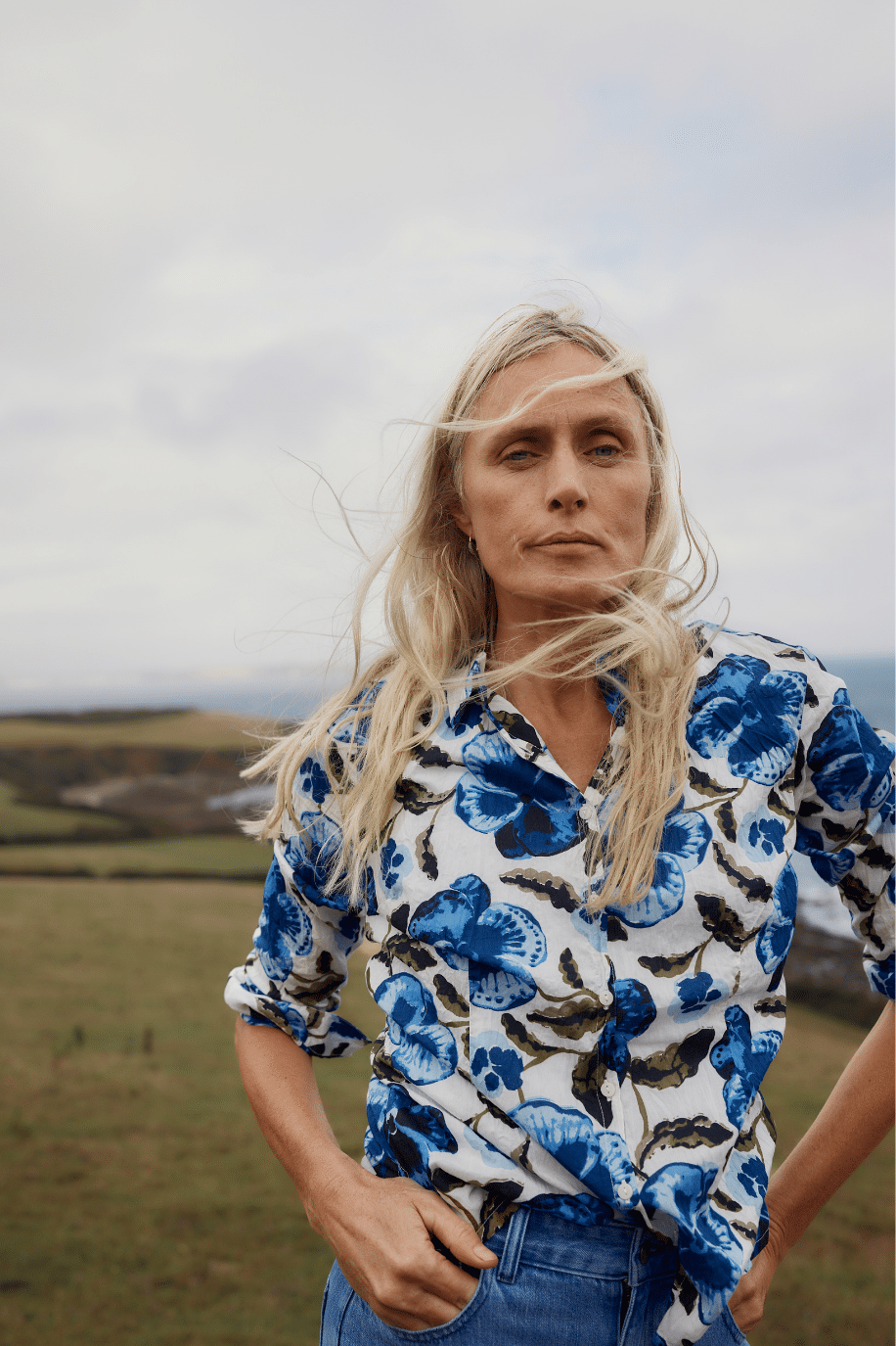 Seasalt Cornwall Larissa Shirt Spring Pansy Chalk