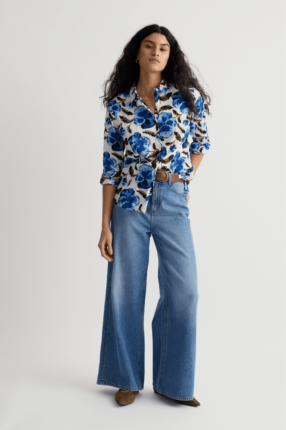 Seasalt Cornwall Larissa Shirt Spring Pansy Chalk - Afbeelding 4