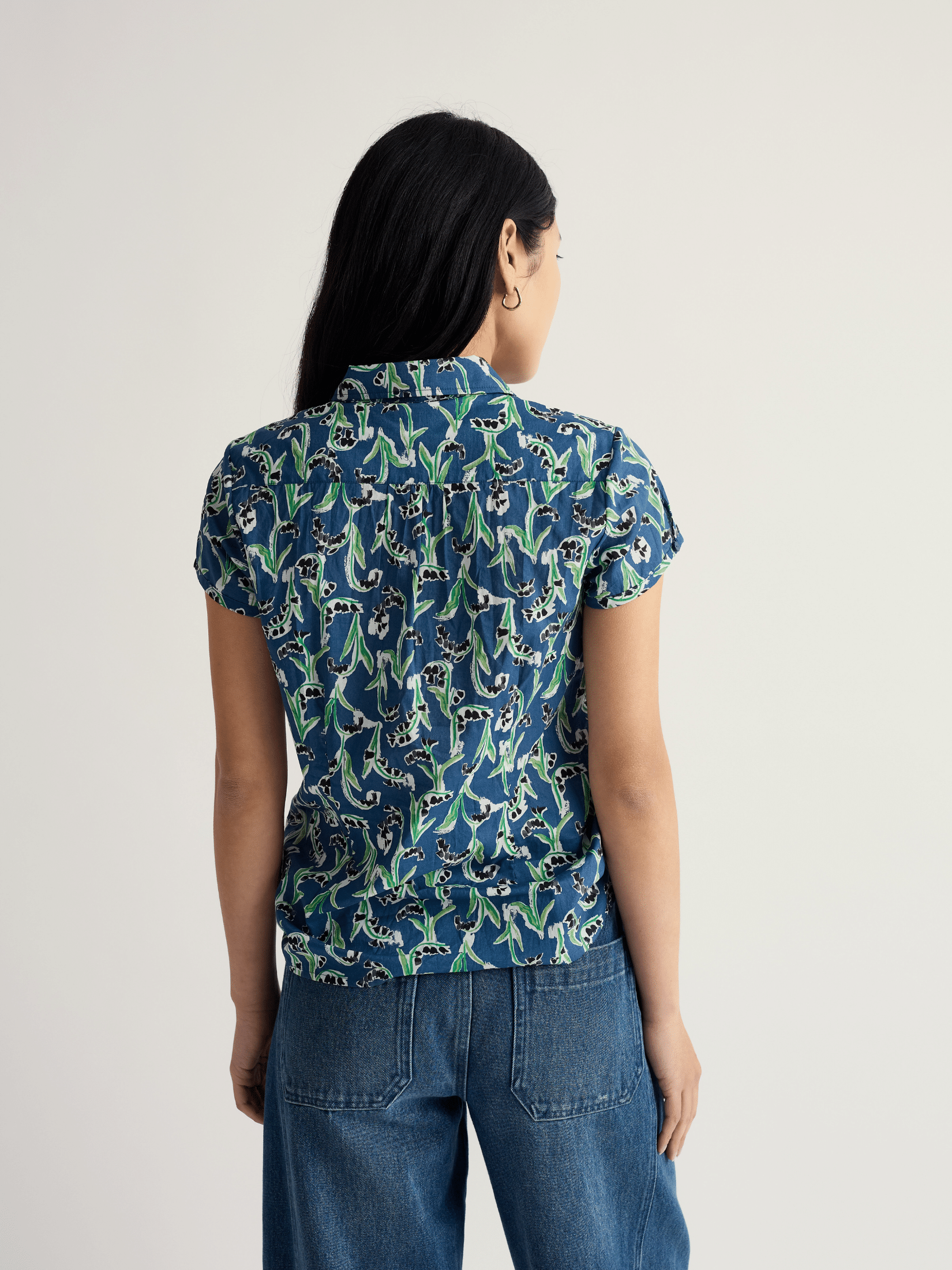 Seasalt Cornwall Rushmaker Shirt Painty Bluebell Dark Voyage - Afbeelding 2