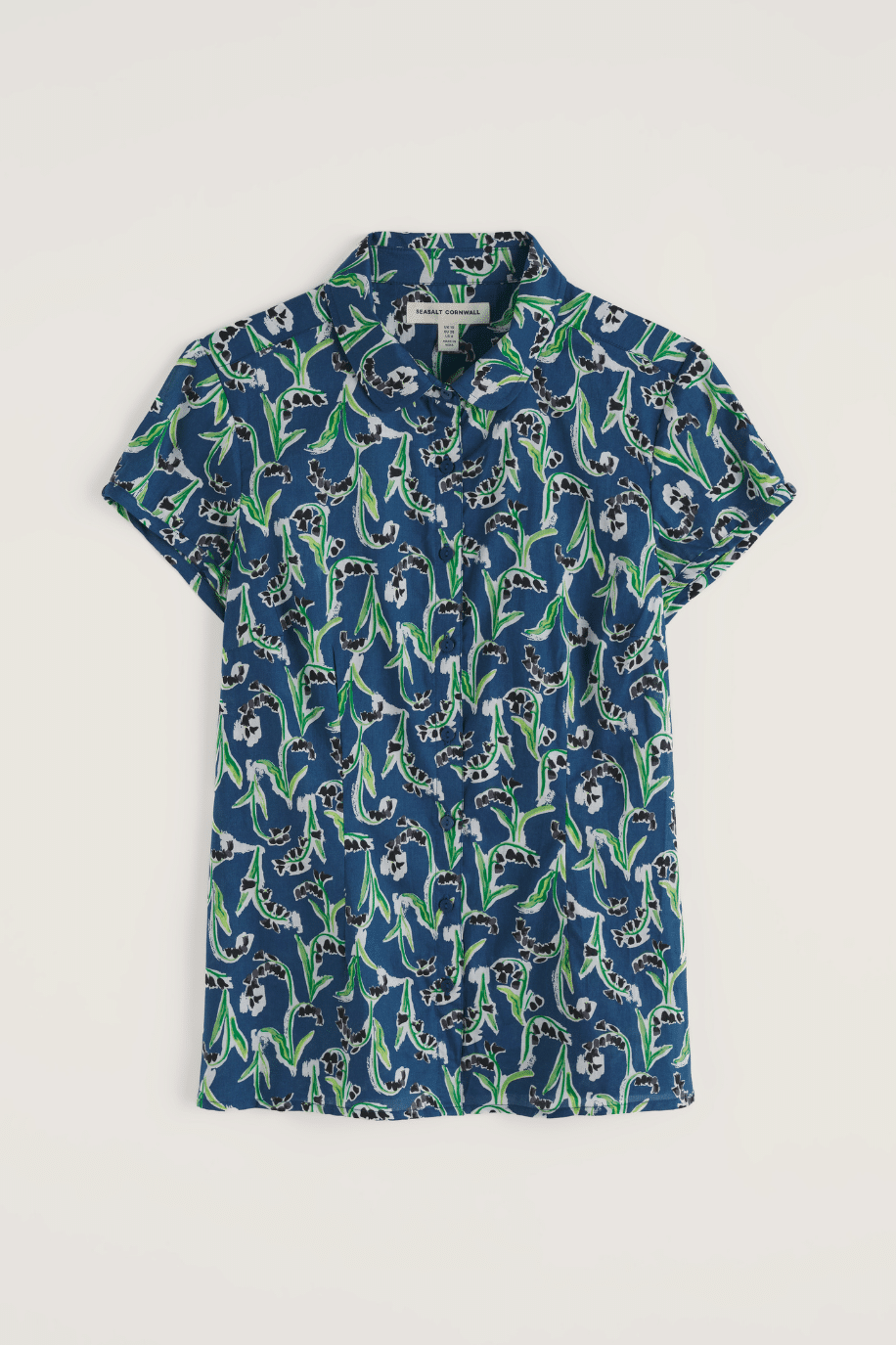 Seasalt Cornwall Rushmaker Shirt Painty Bluebell Dark Voyage - Afbeelding 4