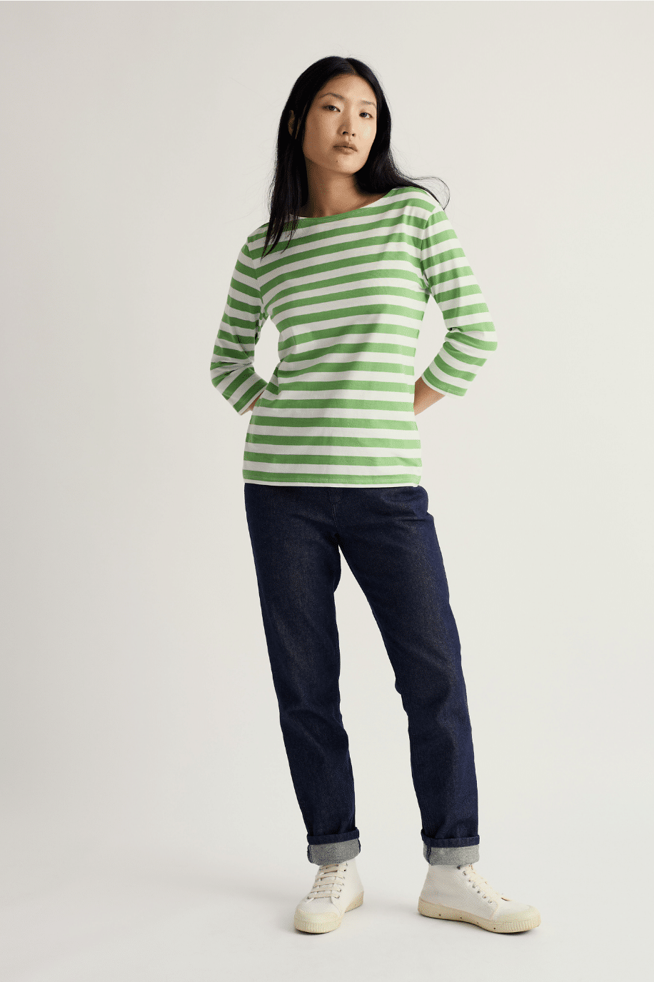 Seasalt Cornwall Sailor Top Scallion clover Leaf - Afbeelding 3