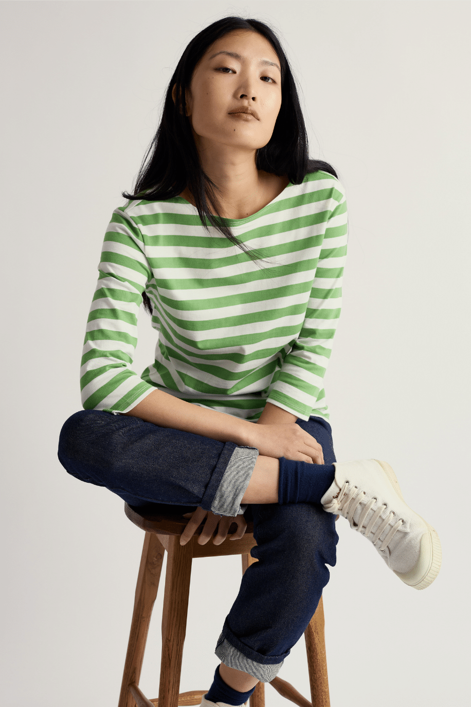 Seasalt Cornwall Sailor Top Scallion clover Leaf