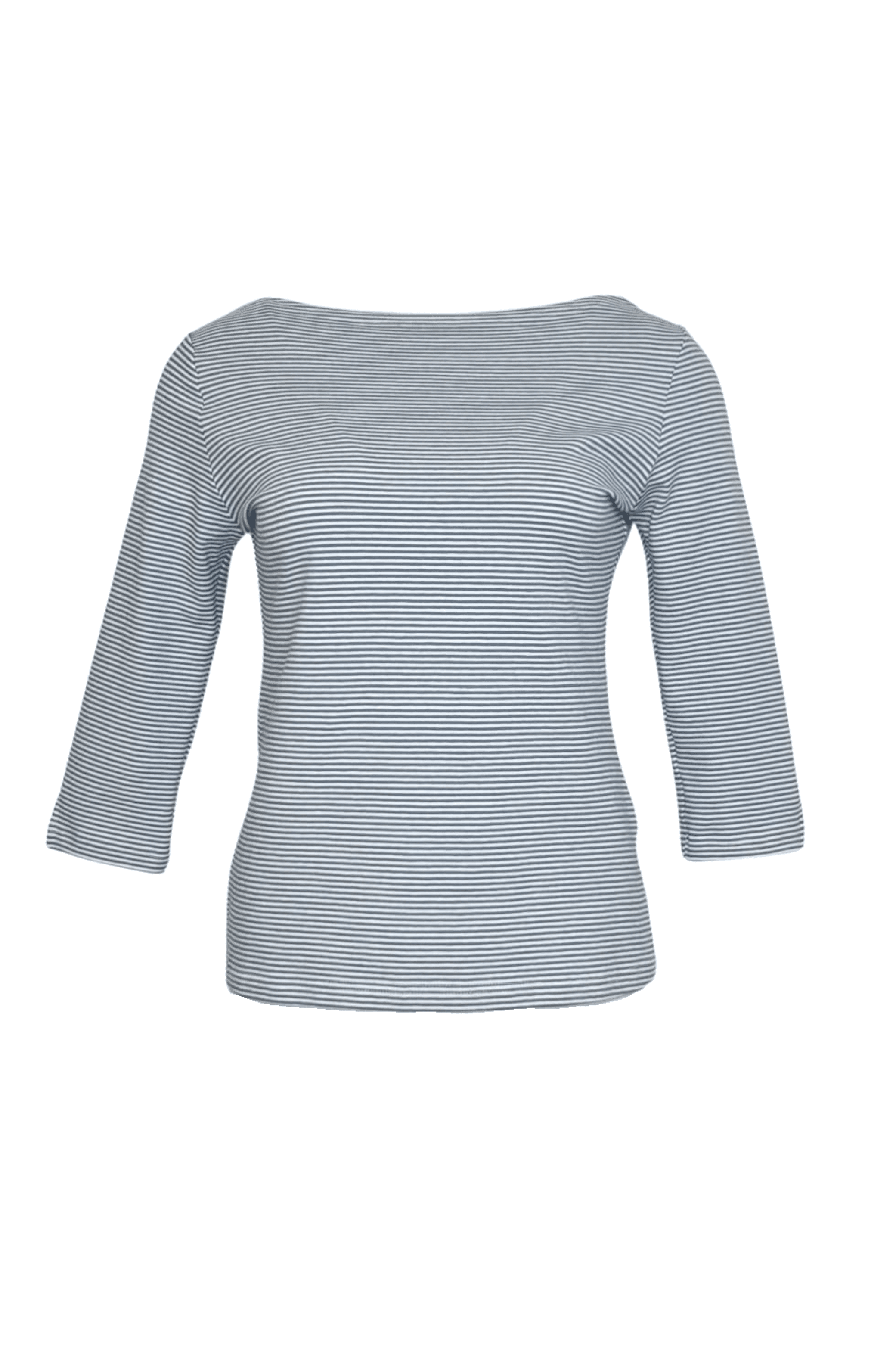 Very Cherry Boatneck Top Ministripe Bluegris
