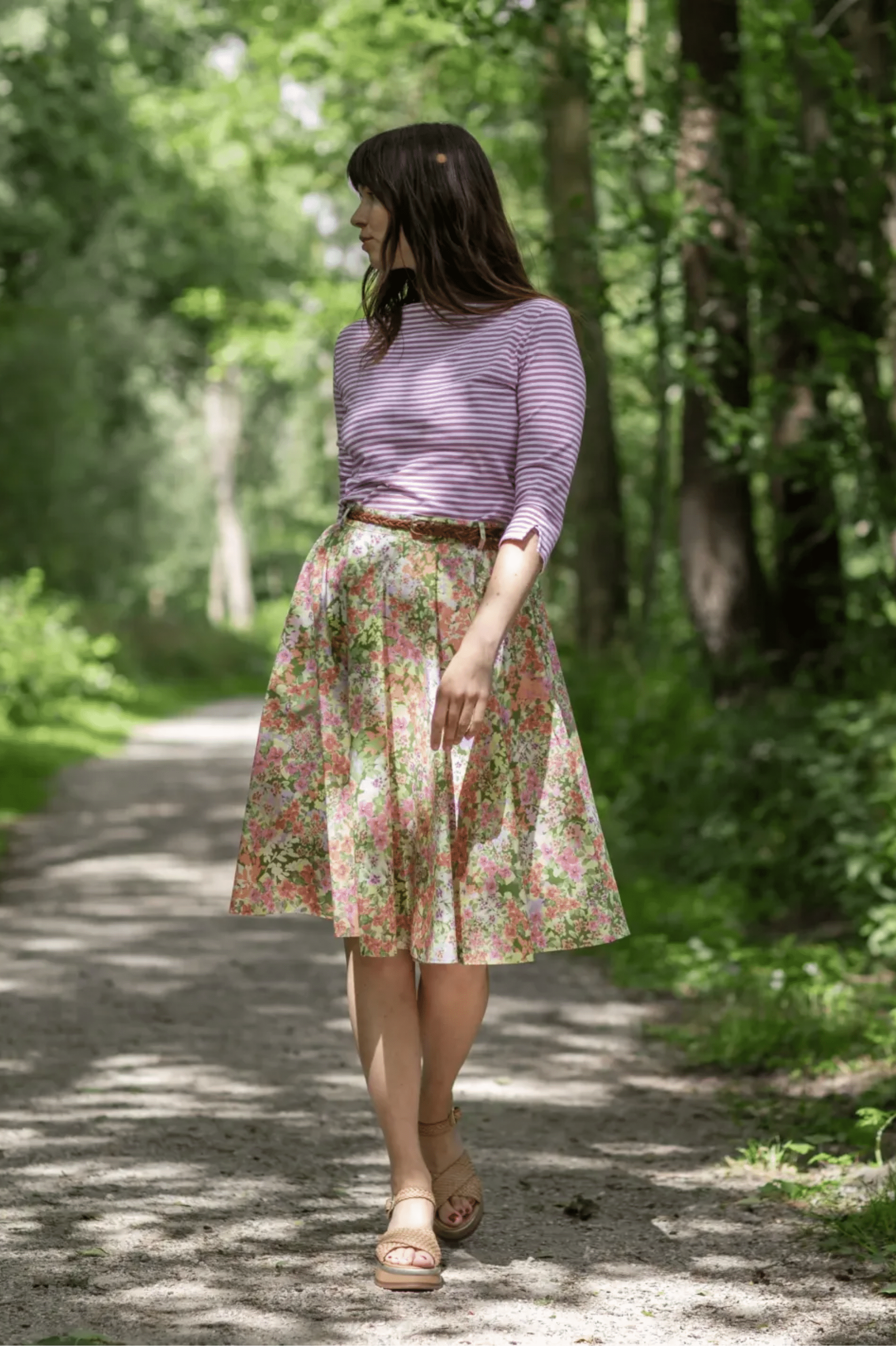 Very Cherry Circle Skirt Monet Garden