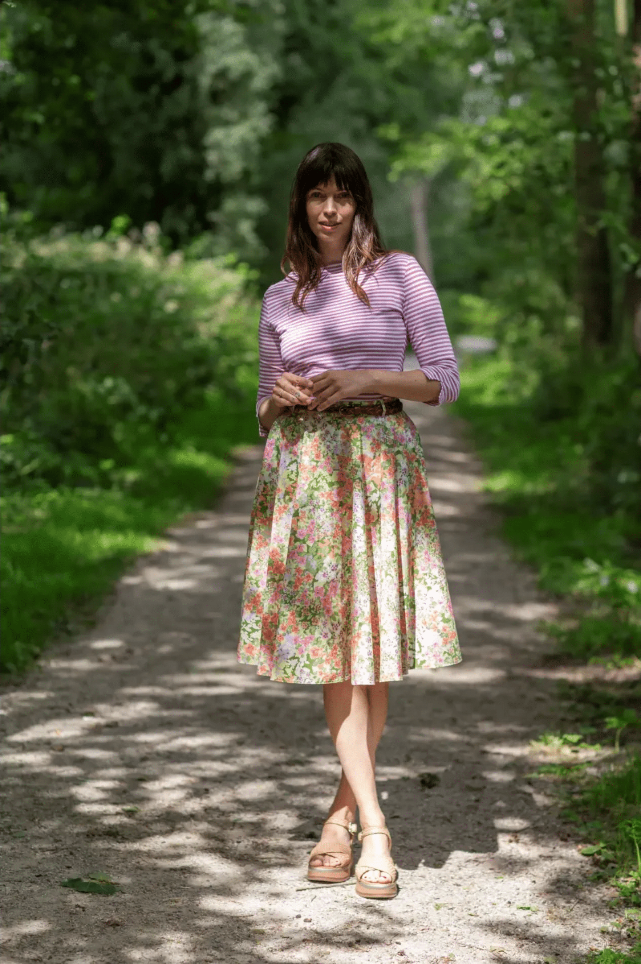 Very Cherry Circle Skirt Monet Garden - Afbeelding 2