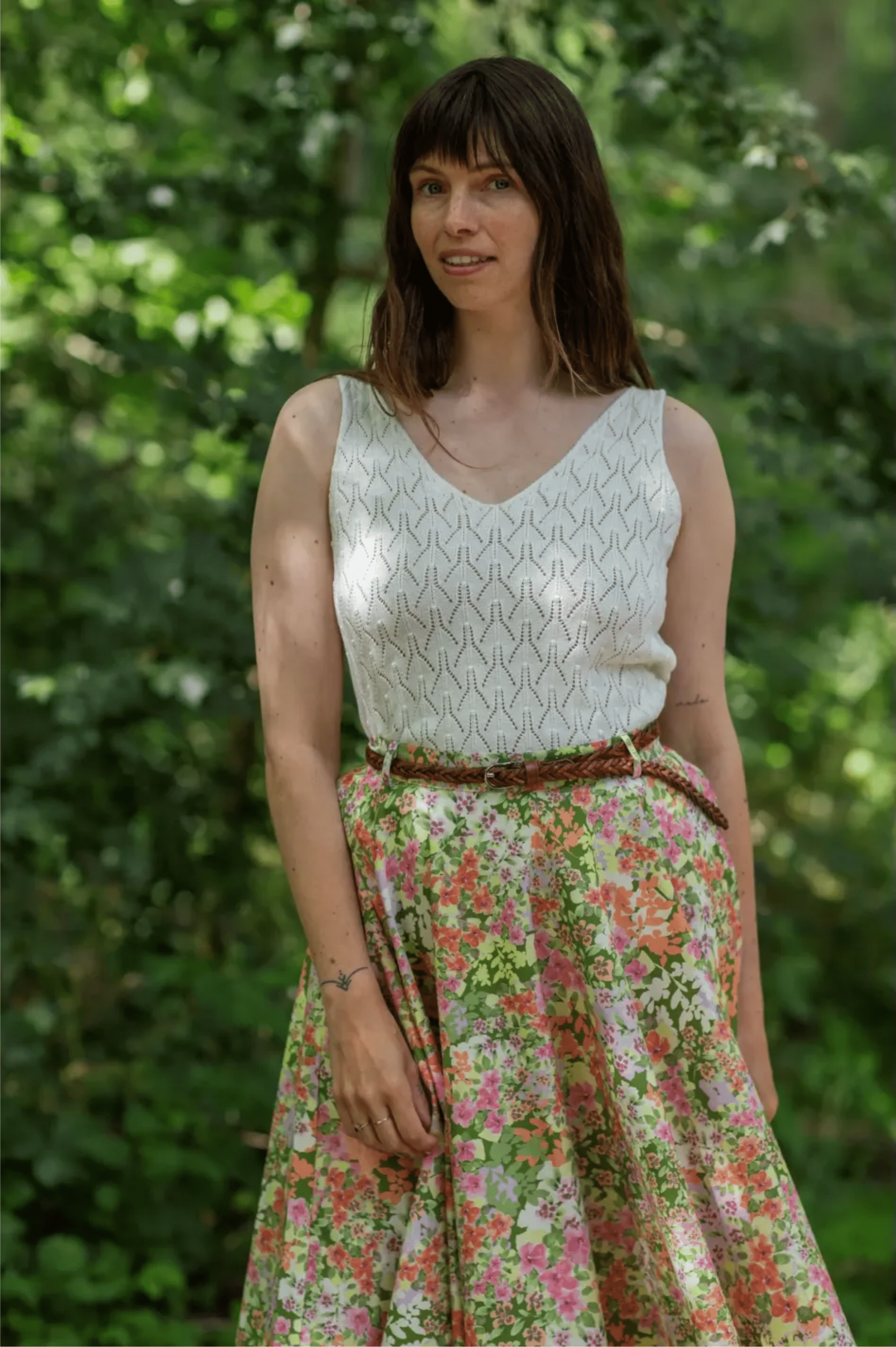 Very Cherry Circle Skirt Monet Garden - Afbeelding 5