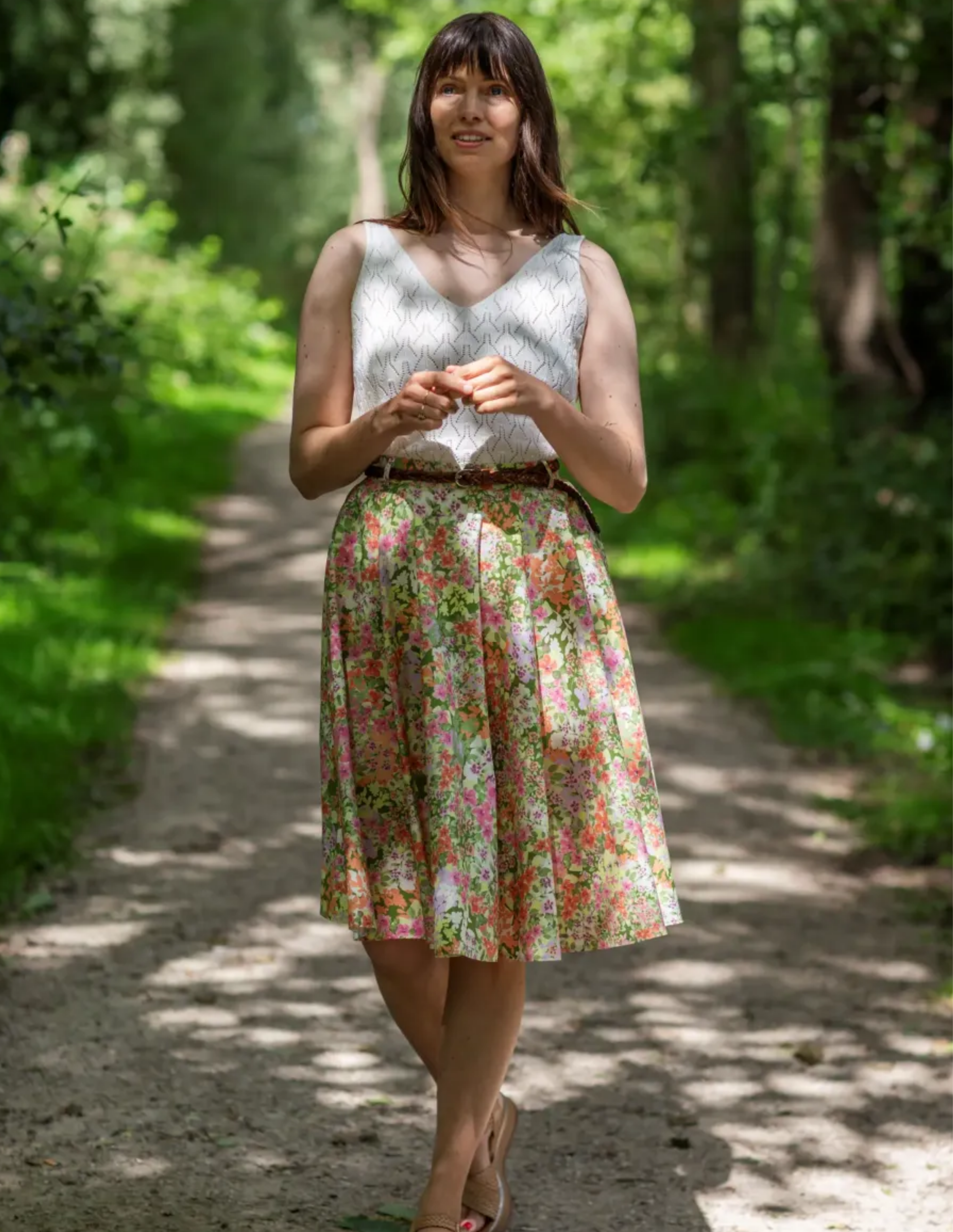 Very Cherry Circle Skirt Monet Garden - Afbeelding 3